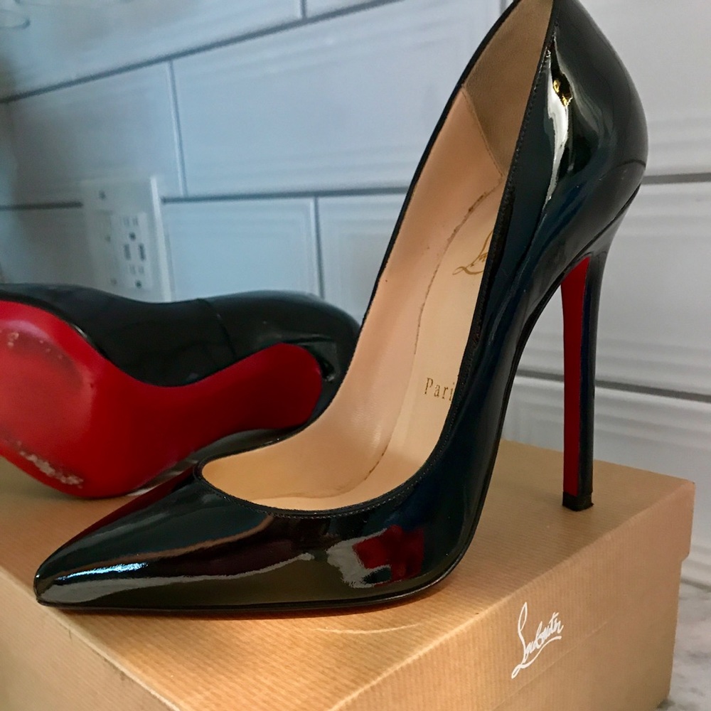 Christian Louboutin Pigalle 120mm black patent.